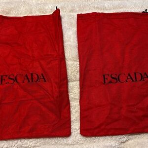 Lot of 2 Vintage Escada Shoe Dust Bags